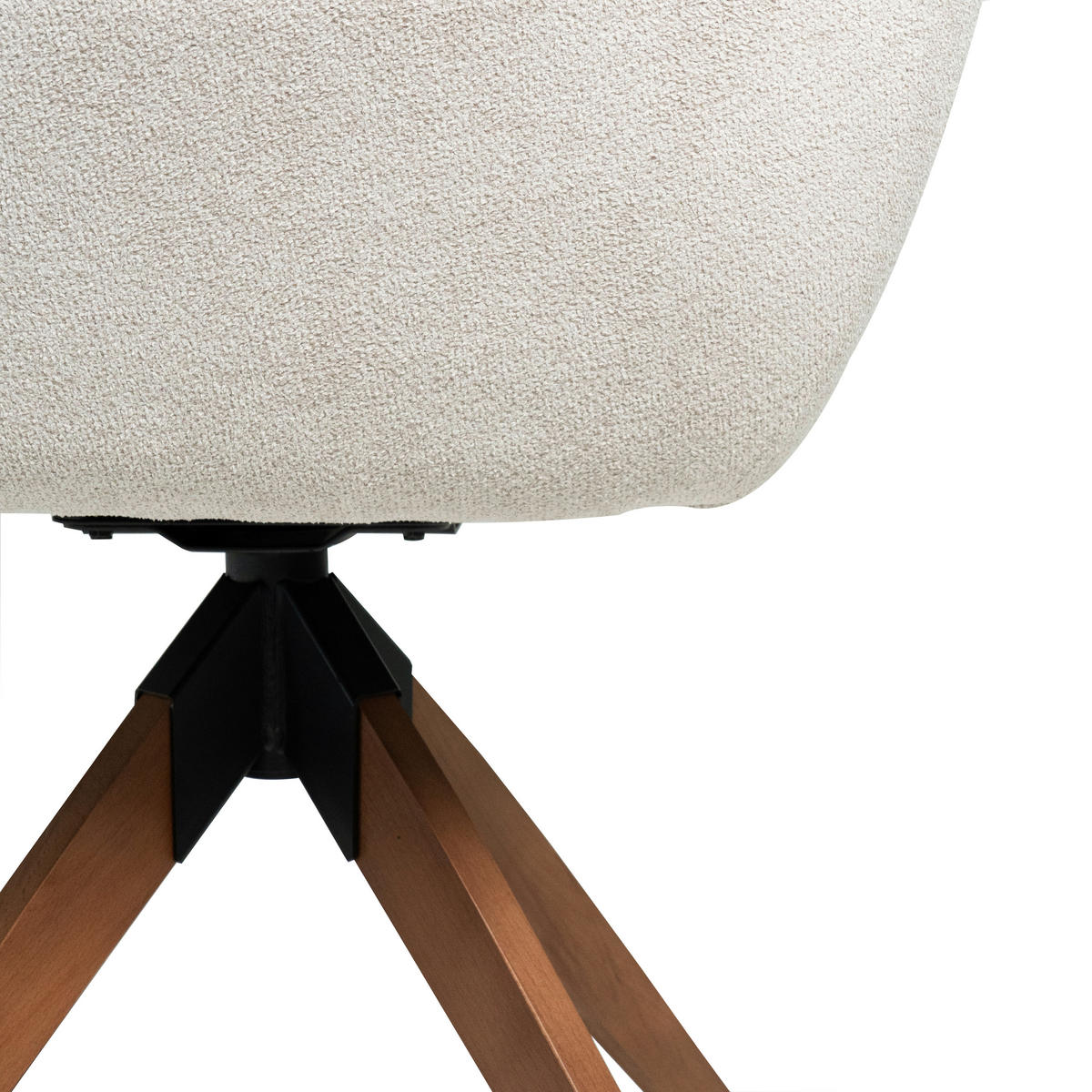 STOLICA S NASLONOM ZA RUKE  bež, boje oraha  drvo, metal, tekstil      - boje oraha/bež, Moderno, drvo/metal (59/91/64cm) - Livetastic