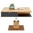 COUCHTISCH Altholz, Eiche massiv quadratisch Eichefarben - Eichefarben, Design, Glas/Holz (90/90/38,5-74,5cm) - Voglauer