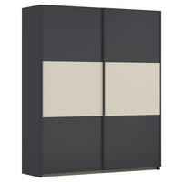 SCHWEBETÜRENSCHRANK in Grau, Alufarben, Champagner  - Champagner/Alufarben, Modern, Holzwerkstoff/Metall (175/210/59cm) - Rauch Möbel