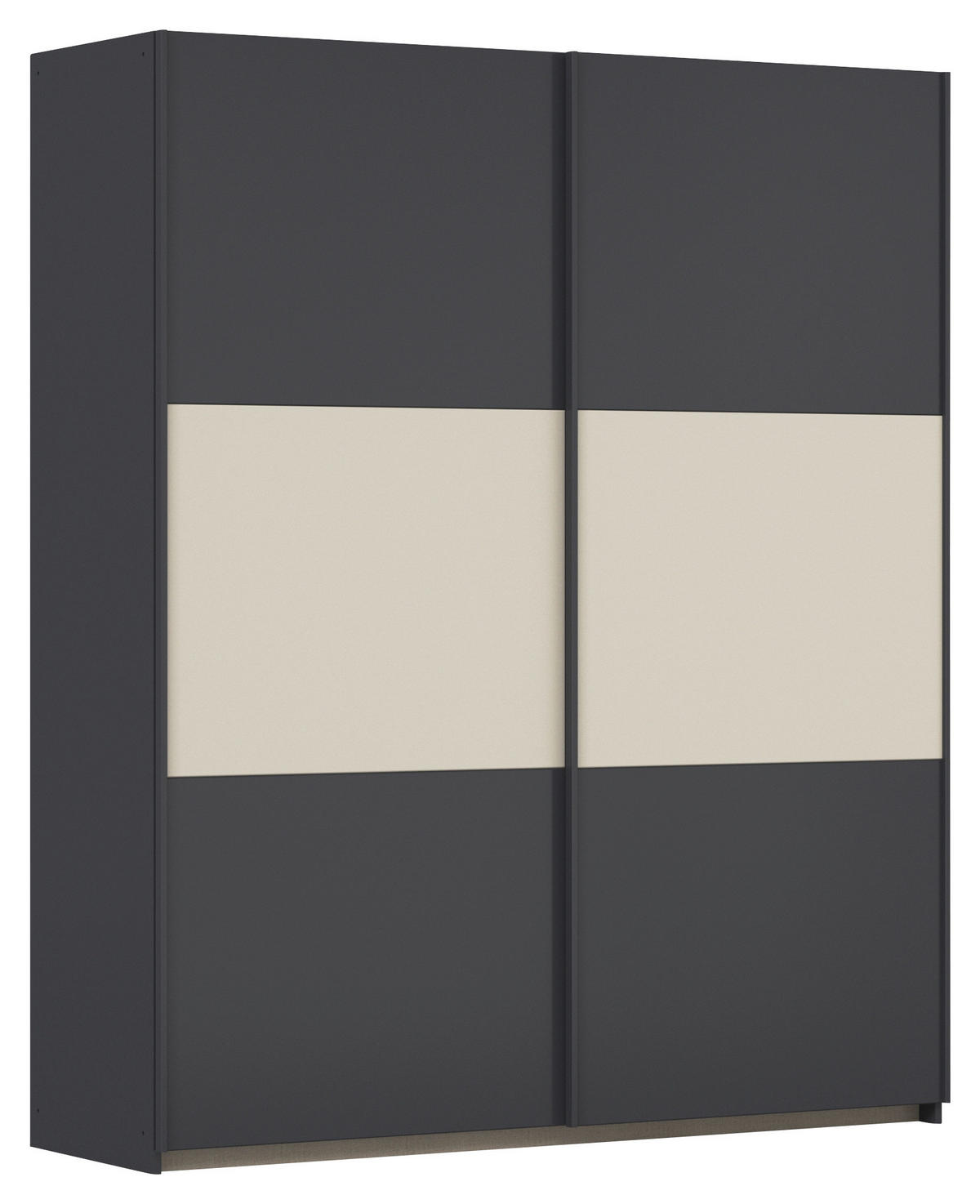 SCHWEBETÜRENSCHRANK in Grau, Alufarben, Champagner  - Champagner/Alufarben, Modern, Holzwerkstoff/Metall (175/210/59cm) - Rauch Möbel