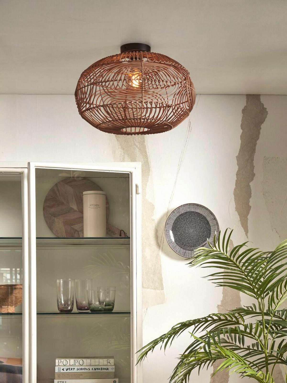 DECKENLEUCHTE GOOD&MOJO  48/30 cm   - Naturfarben, Trend (48/30cm) - Good & Mojo