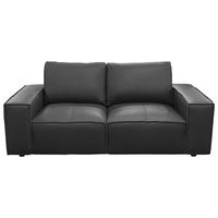 2-SITZER-SOFA VIVO Schwarz Echtleder  - Schwarz, Design, Leder/Kunststoff (194,5/76/96cm) - MID.YOU