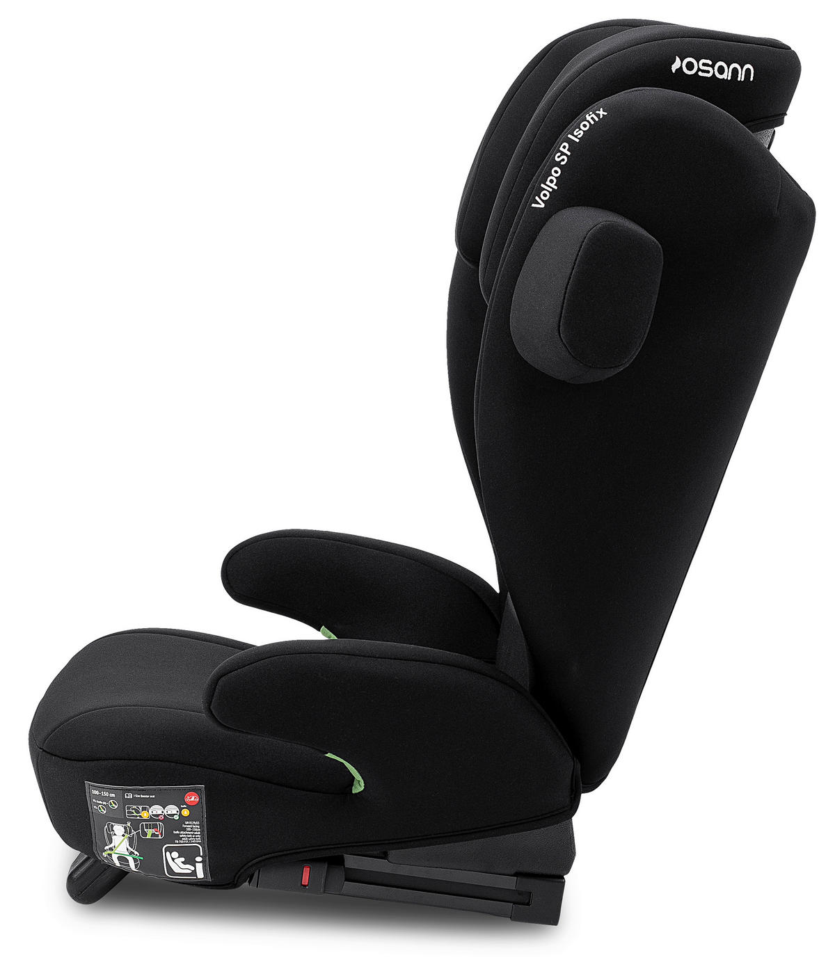 KINDERAUTOSITZ Volpo SP Isofix  - Schwarz, Basics, Kunststoff/Textil (37/43/77cm) - Osann