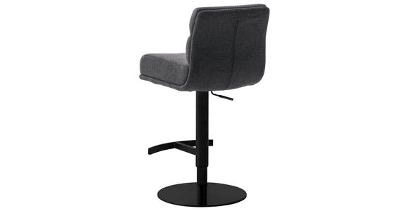 BARHOCKER in Metall, Textil Anthrazit, Schwarz  - Anthrazit/Schwarz, Design, Textil/Metall (43/84/52cm) - Dieter Knoll