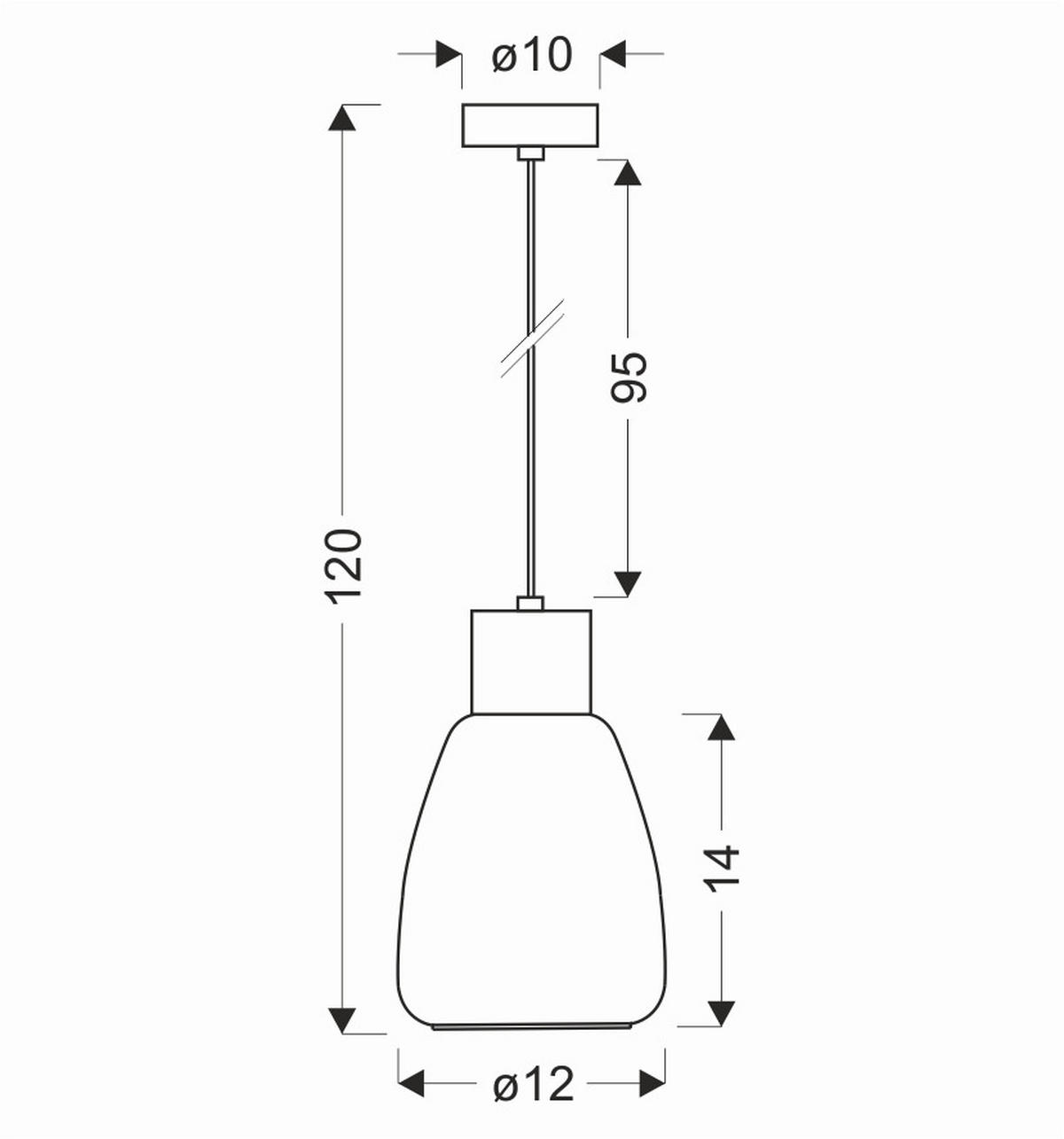 PENDELLEUCHTE 12/12/120 cm  - Bernsteinfarben/Schwarz, KONVENTIONELL, Metall (12/12/120cm)
