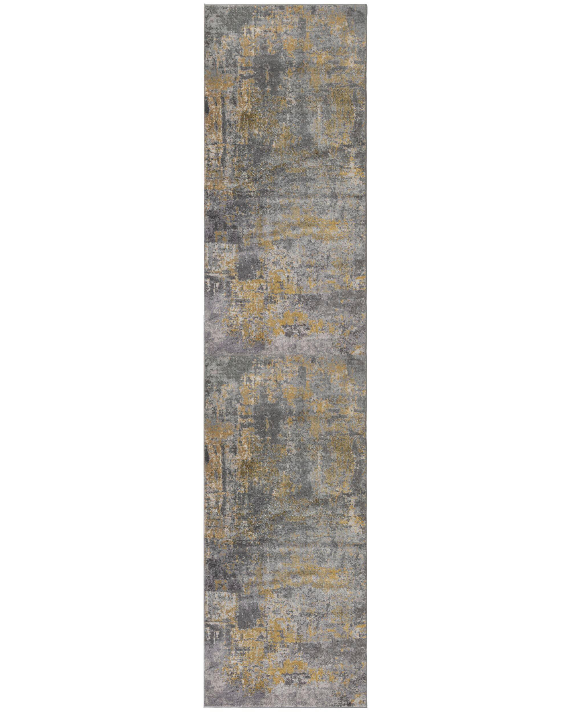 KOBEREC, 300/80 cm, žlutá, šedá - žlutá,šedá - textil