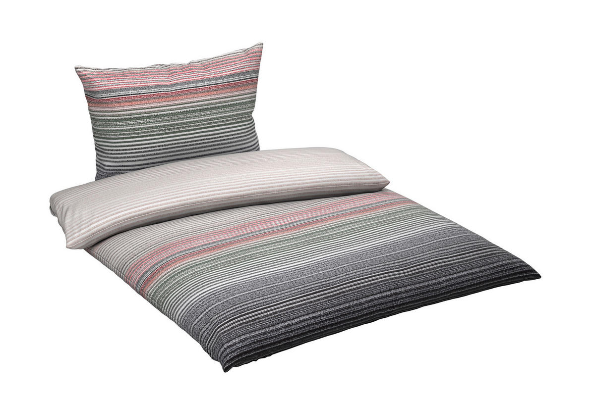 WENDEBETTWÄSCHE -teilig Satin, Flachgewebe 140/200 cm  - Anthrazit, Basics, Textil (140/200cm) - Esposa