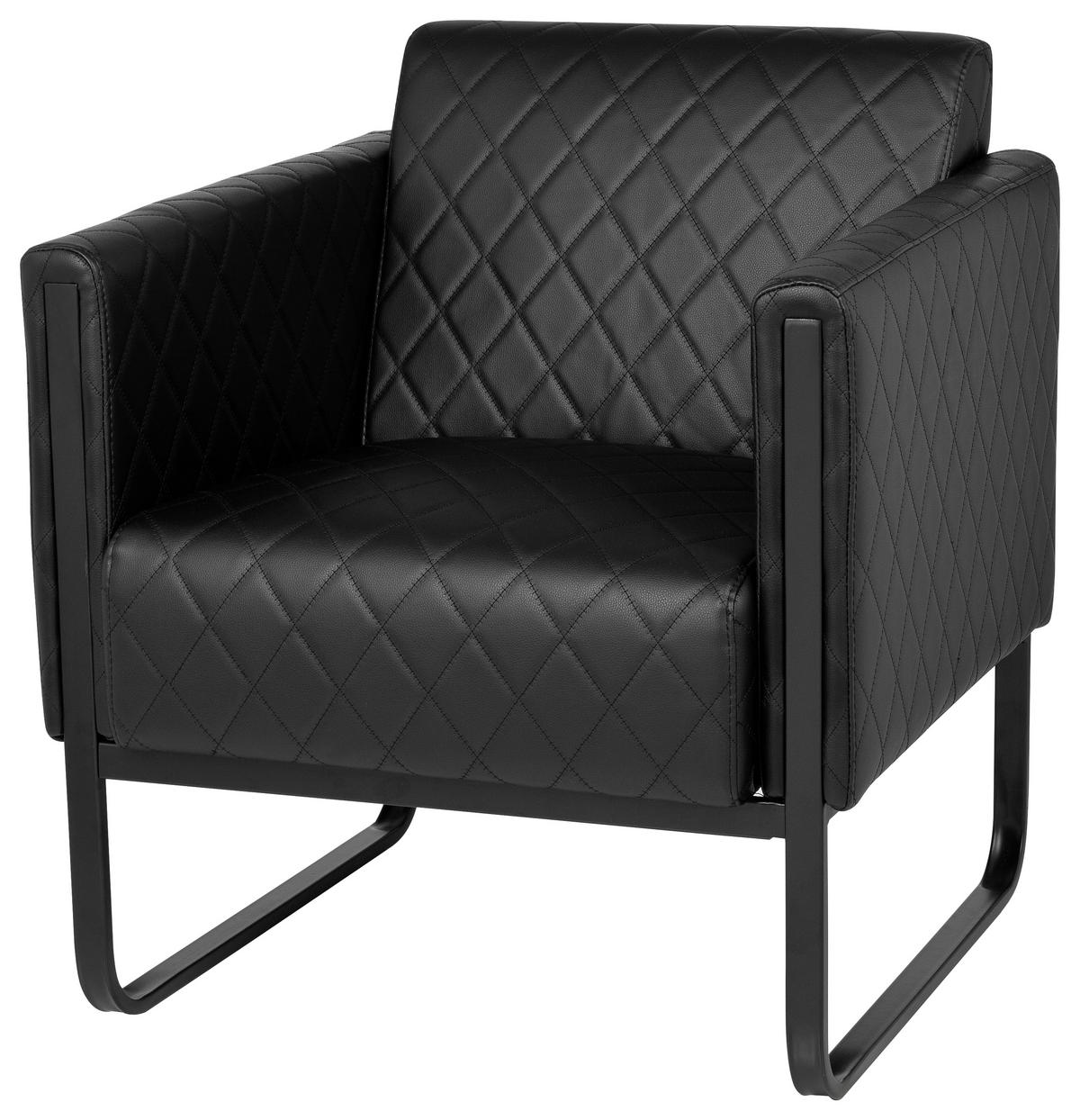 FOTELJ,  črna tekstil - črna, Moderno, kovina/tekstil (67/78/71cm) - MID.YOU