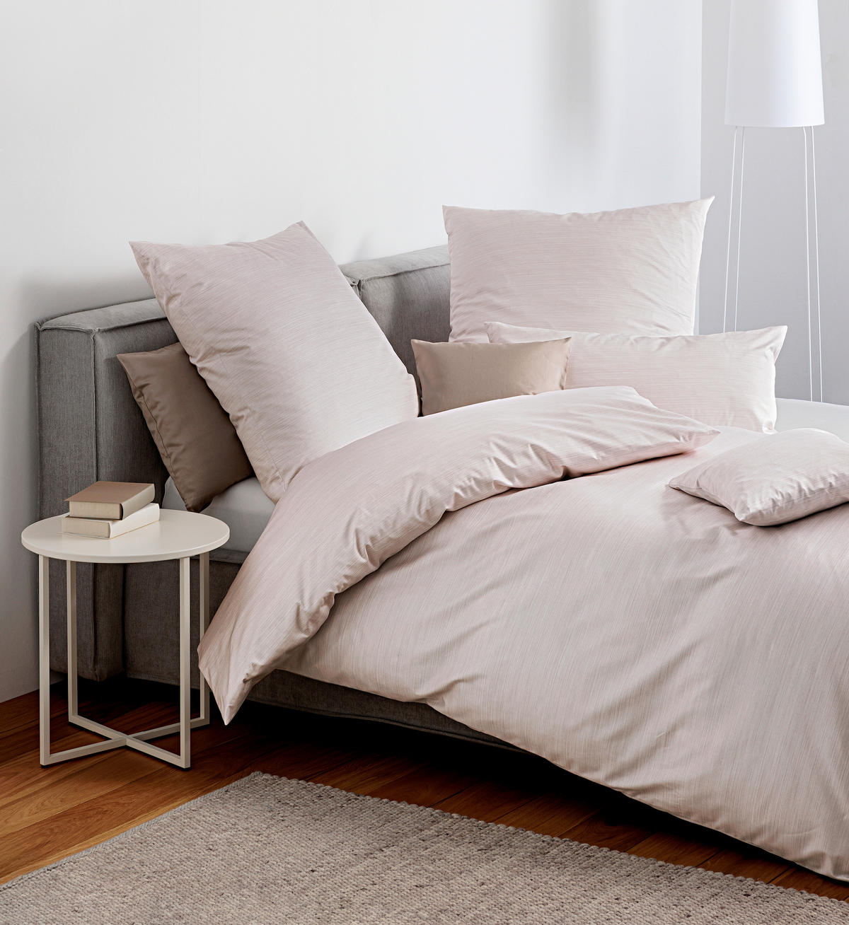 POSTELJNINA 135/200 cm mako saten svetlo rjava  - svetlo rjava, Konvencionalno, tekstil (135/200cm) - Janine