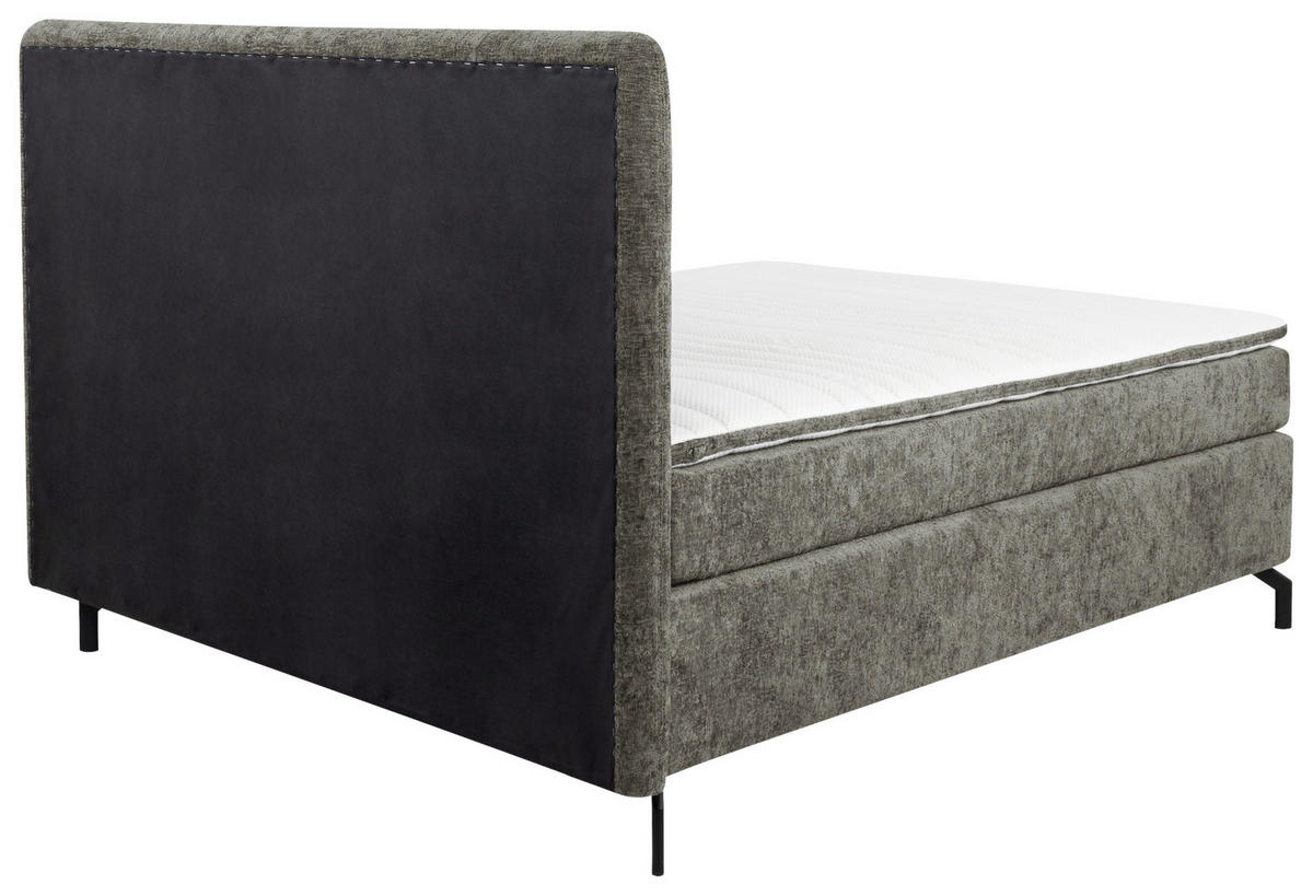 BOXSPRINGBETT 180/200 cm  in Grau  - Schwarz/Grau, Design, Textil/Metall (180/200cm) - Esposa