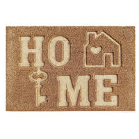 LÁBTÖRLŐ  - bézsbarna/fehér, Basics, műanyag/természetes anyagok (60/40/0,15cm)