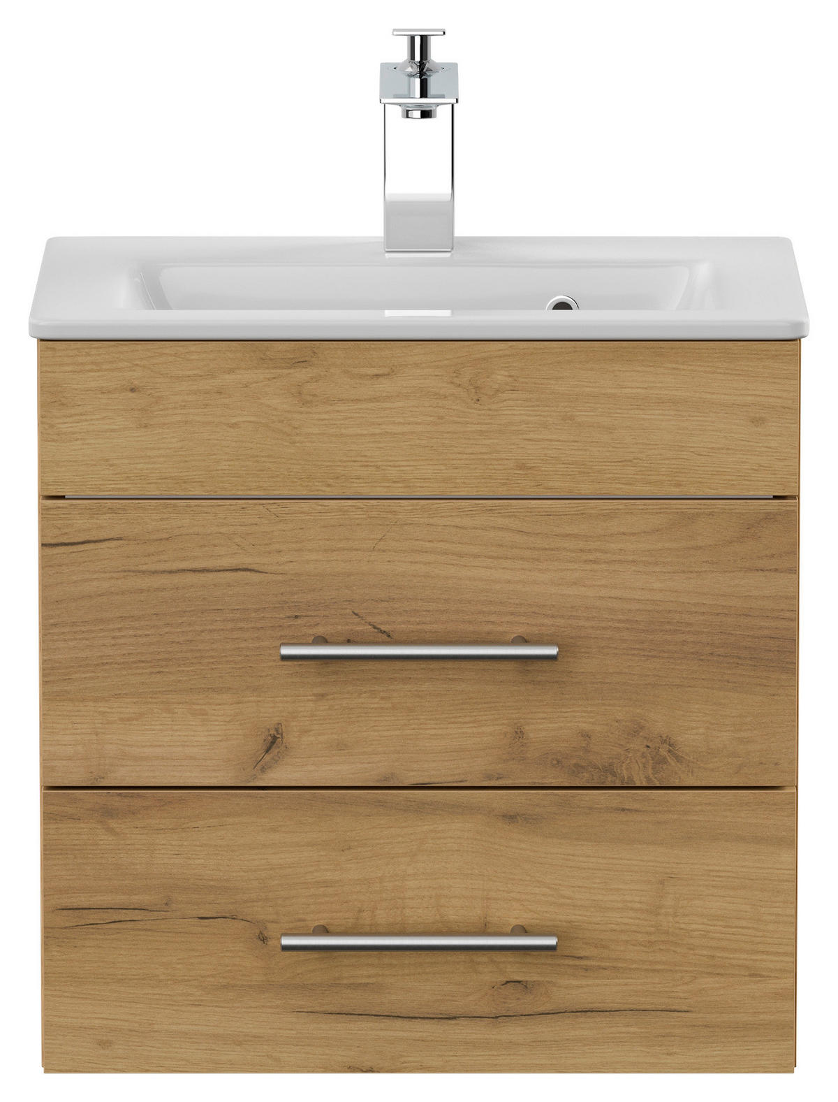 BADEZIMMER  in 50 cm  - Eichefarben/Silberfarben, MODERN, Holzwerkstoff/Metall (50cm) - MID.YOU
