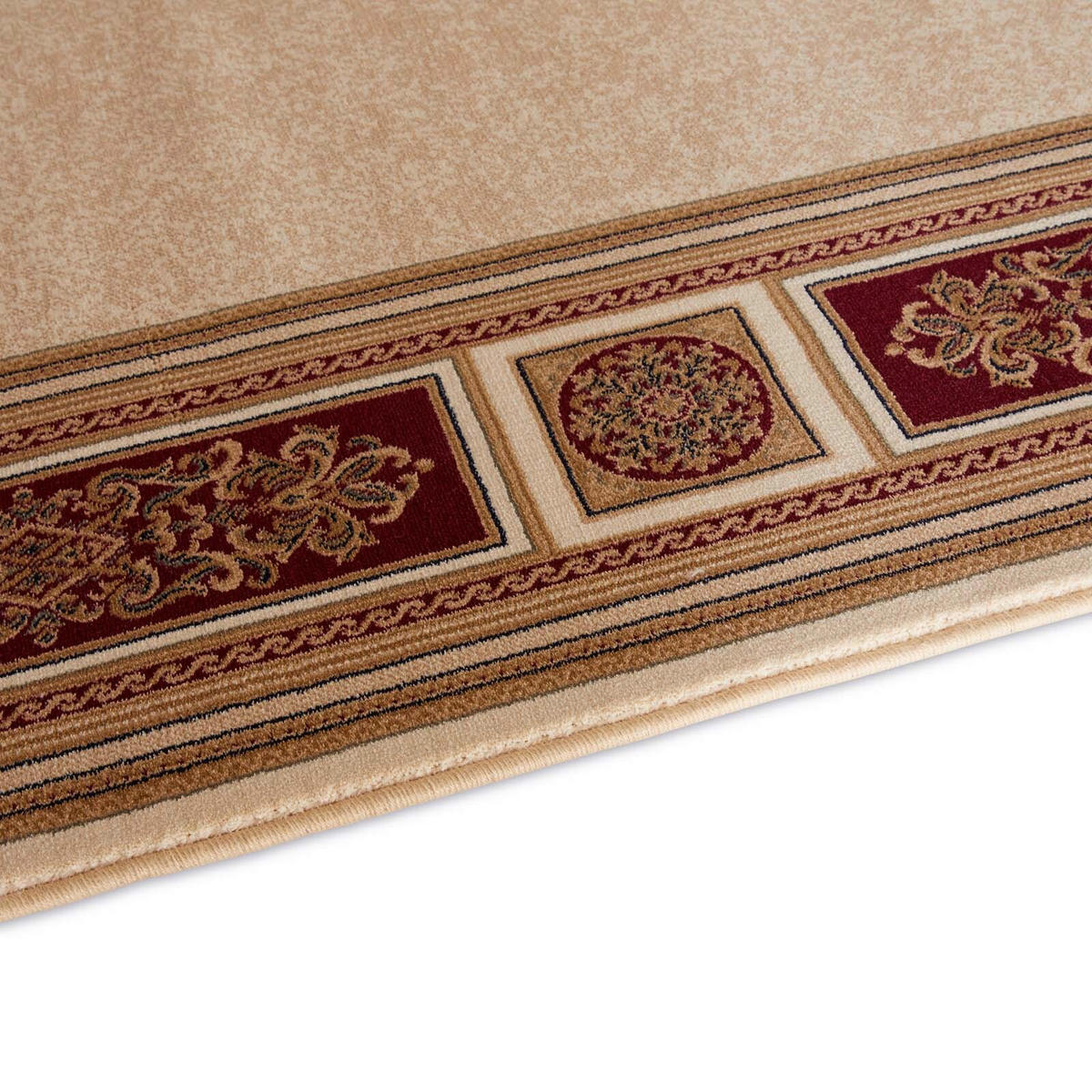 WEBTEPPICH 133/195 cm Sandfarben, Hellrot rechteckig  - Sandfarben/Hellrot, Basics, Textil (133/195cm) - Novel