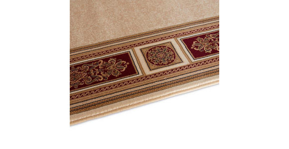 WEBTEPPICH 133/195 cm Sandfarben, Hellrot  - Sandfarben/Hellrot, KONVENTIONELL, Textil (133/195cm) - Novel