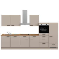 KÜCHENBLOCK Easytouch 360 cm  in Eichefarben, Sandfarben  - Sandfarben/Eichefarben, MODERN, Holzwerkstoff/Metall (360cm) - Nobilia