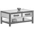 COUCHTISCH Eiche rechteckig Braun, Edelstahlfarben - Edelstahlfarben/Braun, Design, Holz/Metall (100/60/45cm) - CARRYHOME