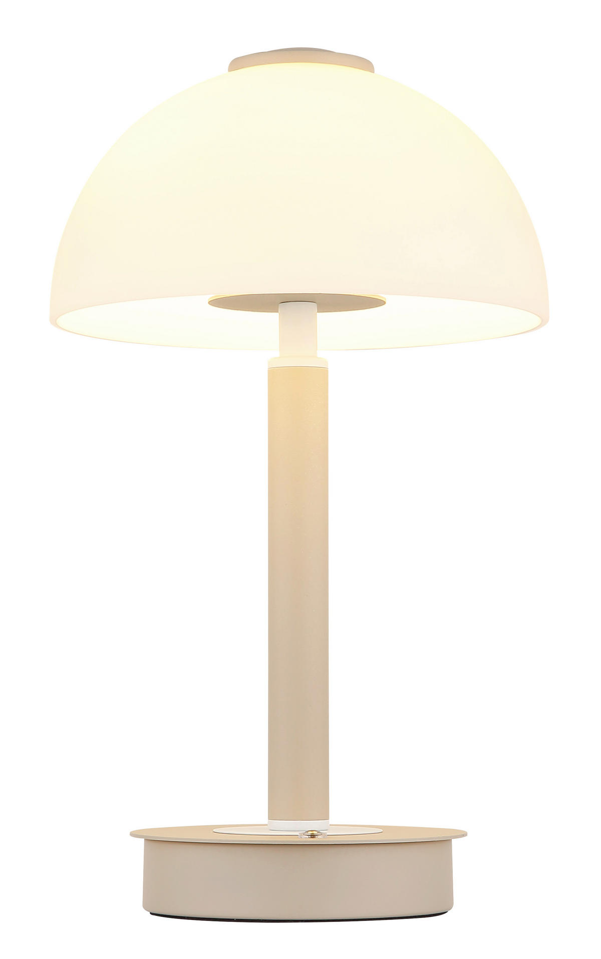 TISCHLEUCHTE Uldin 18/31,5 cm  - Sandfarben/Opal, Design, Glas/Kunststoff (18/31,5cm) - Globo