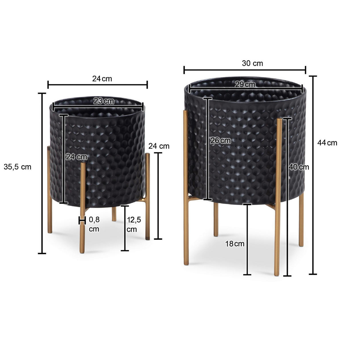 ČREPNÍK kov, 24-30/35,5-44 cm - čierna, Design, kov (24-30/35,5-44cm) - MID.YOU