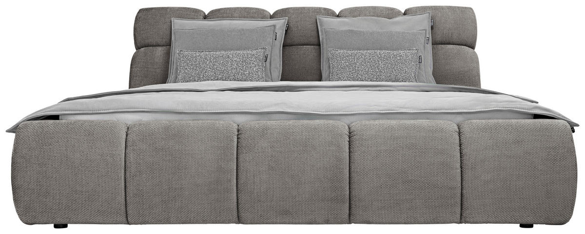 POLSTERBETT 140/200 cm  in Greige  - Greige/Schwarz, Design, Kunststoff/Textil (140/200cm) - Esposa