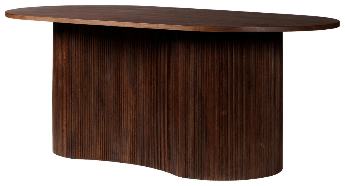 ESSTISCH 200/76/100 cm Echtholz  Holz organisch Walnussfarben  - Walnussfarben, Design, Holz (200/76/100cm) - Landscape