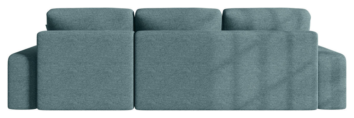 ECKSOFA Grau Bouclé Zierkissen, Rückenkissen, Bettkasten, Schlaffunktion, Rücken echt, Stauraum  - Schwarz/Grau, MODERN, Kunststoff/Textil (248/143cm) - Xora