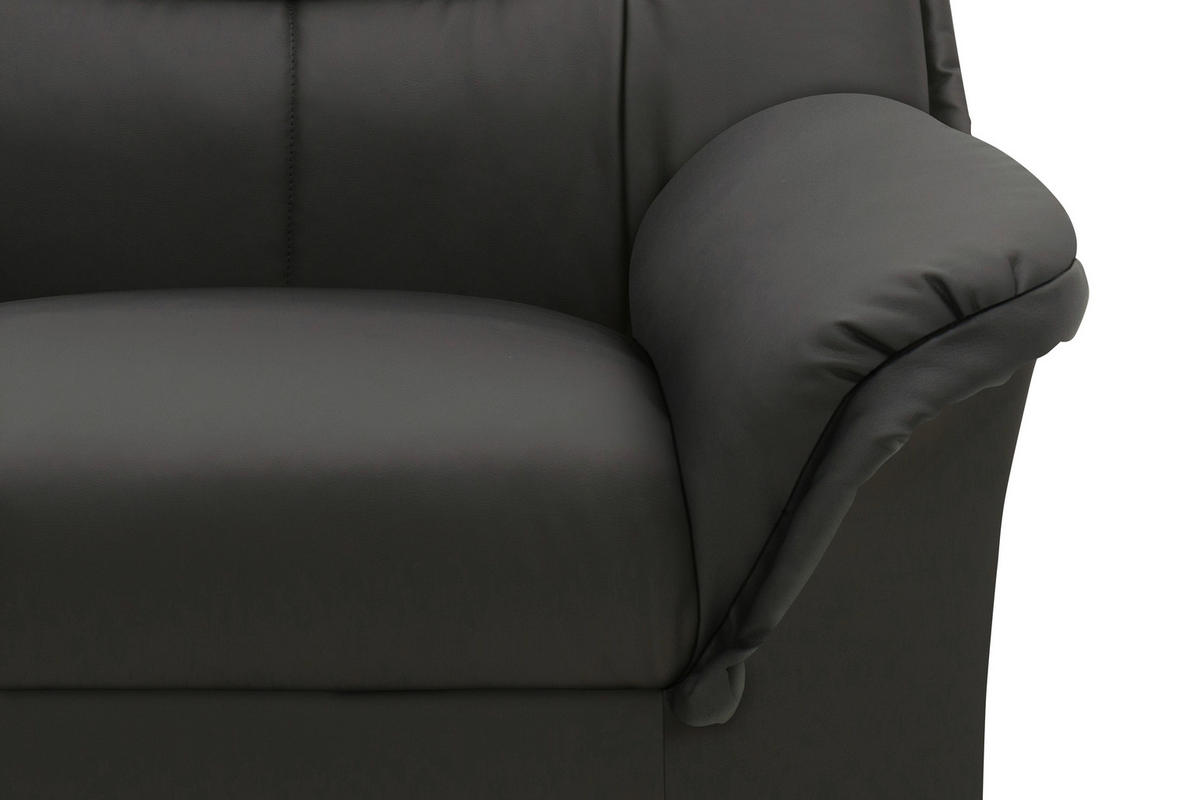 SESSEL in Lederlook Schwarz  - Schwarz, KONVENTIONELL, Kunststoff/Textil (95/89/90cm) - MID.YOU