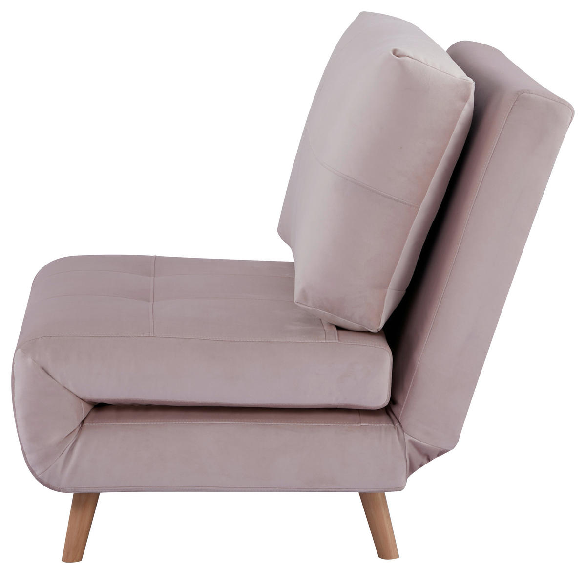 SCHLAFSESSEL Samt Rosa    - Naturfarben/Rosa, Design, Holz/Textil (100/82/91cm) - Ti'me