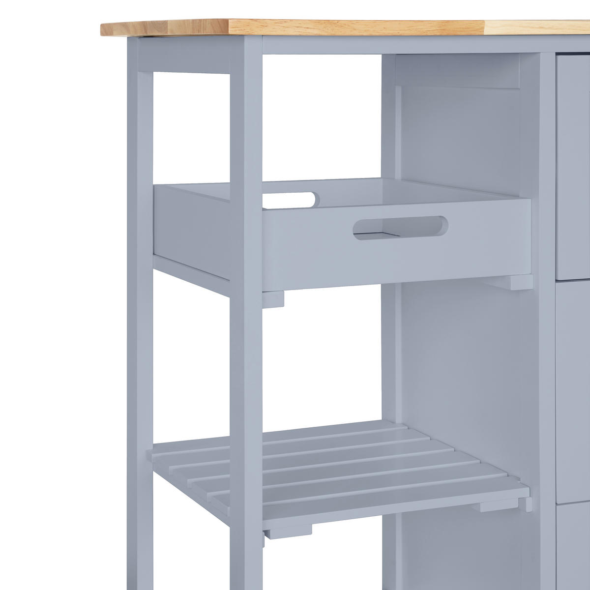 KÜCHENINSEL   in Grau, Naturfarben  - Naturfarben/Grau, Basics, Holz/Holzwerkstoff (67/84/37cm) - MID.YOU