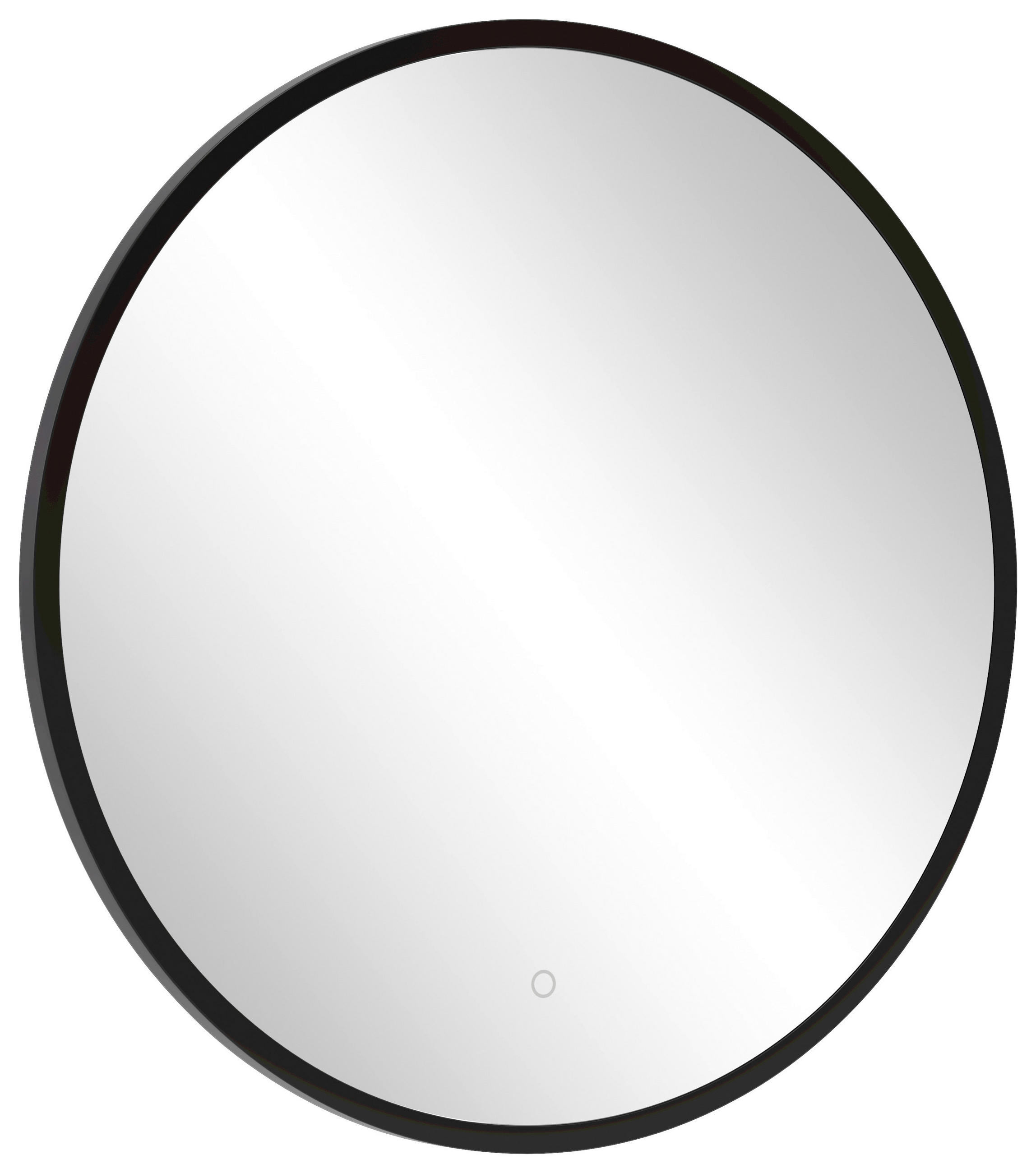 WANDSPIEGEL - Schwarz, Modern, Glas/Metall (60/60cm) - Held
