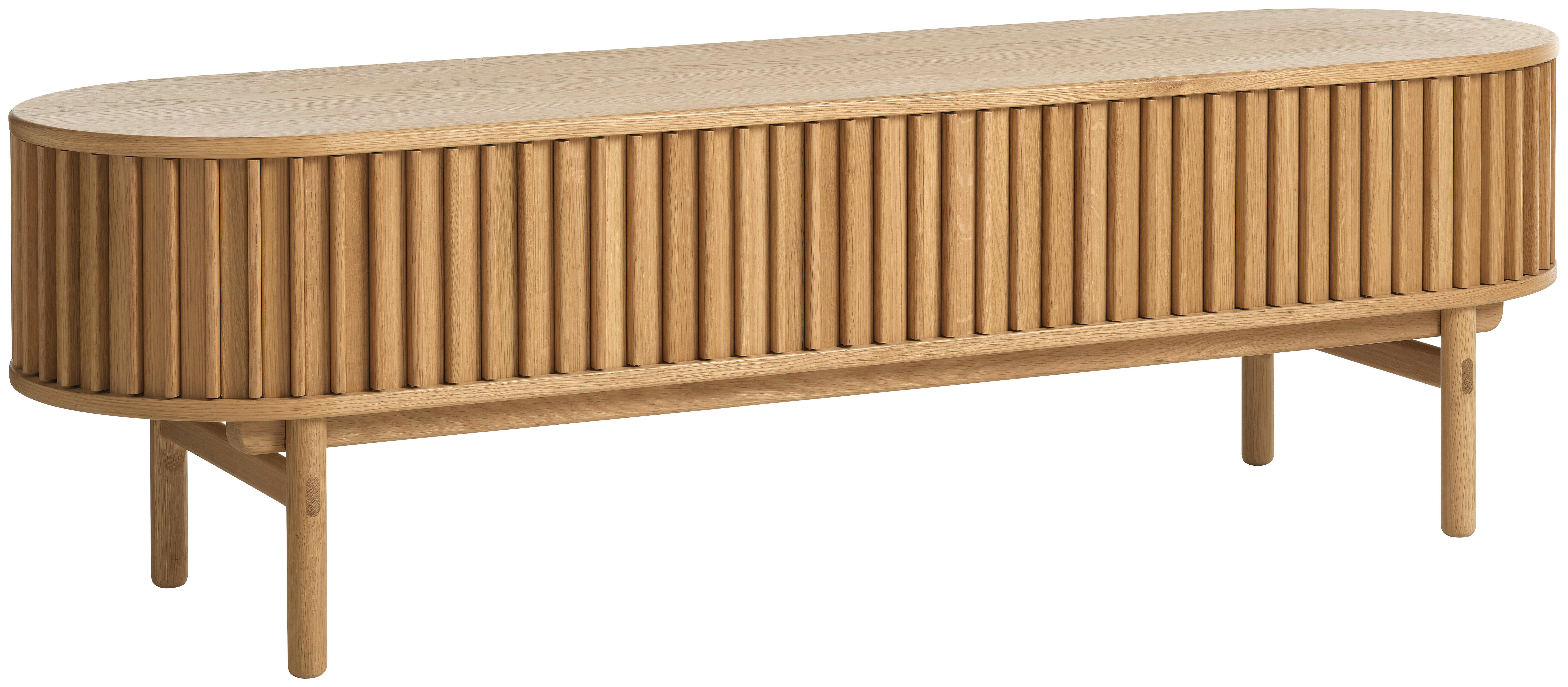 LOWBOARD furniert, massiv Eichefarben  - Eichefarben, Design, Holz (160/48/45cm) - Lomoco