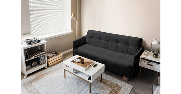 SCHLAFSOFA Dunkelgrau  - Dunkelgrau/Naturfarben, Design, Holz/Textil (165/92/102cm) - Novel