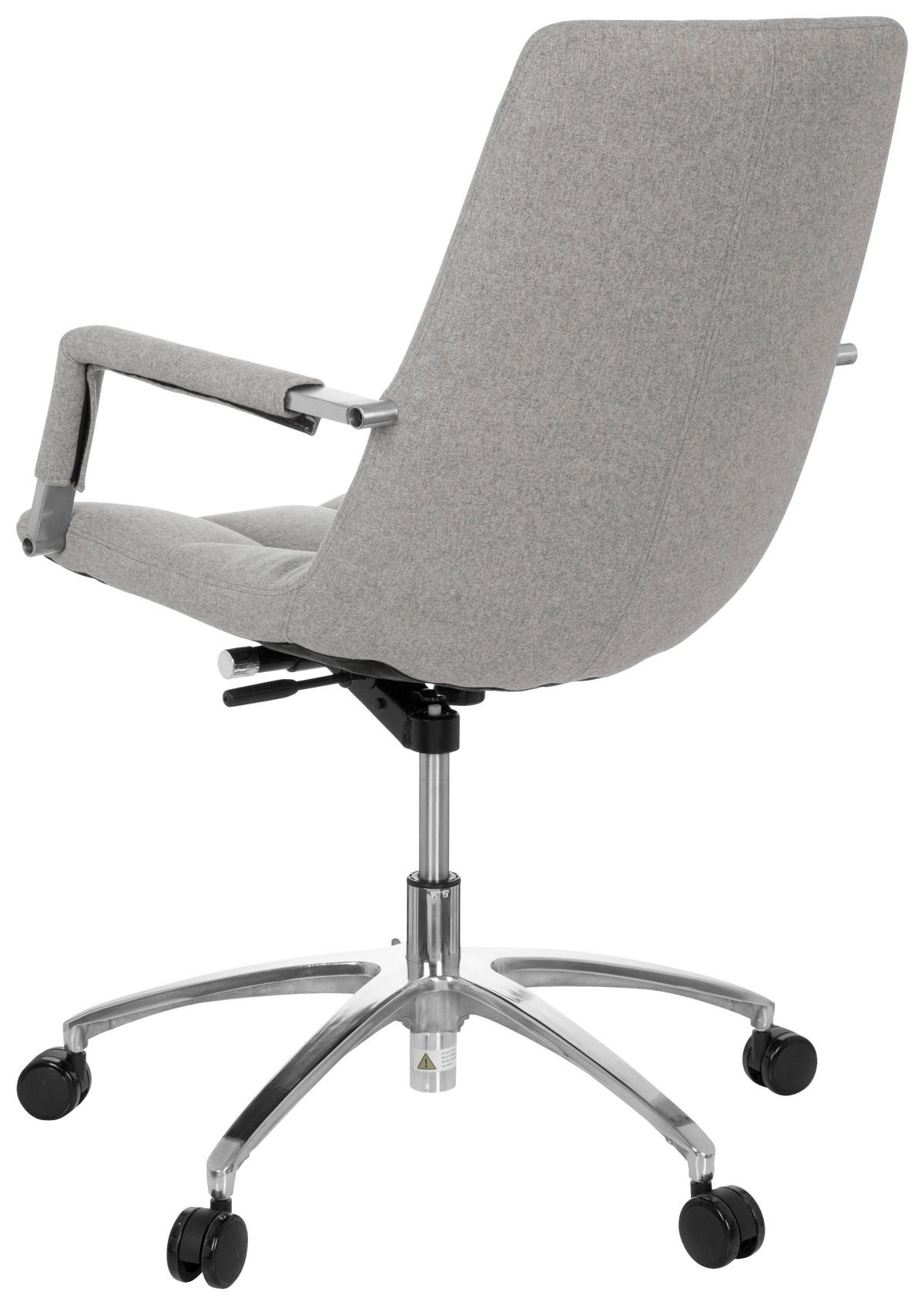 OTOČNÁ ŽIDLE, plochá tkanina, barvy stříbra, světle šedá - barvy stříbra/světle šedá, Moderní, kov/textil (58/102/60cm) - MID.YOU