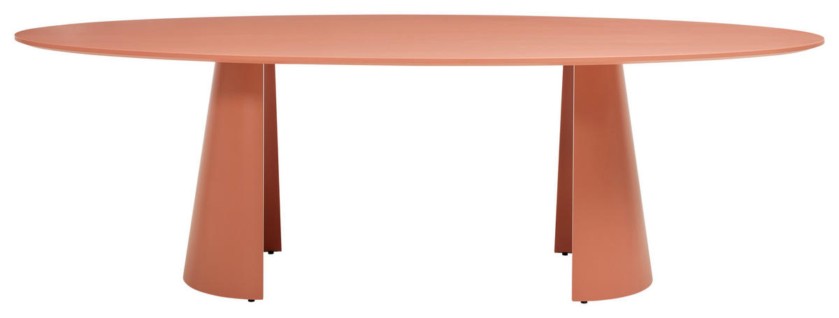 ESSTISCH 200/110/76 cm Nachbildung  Holzwerkstoff in verschiedenen Größen erhältlich, in verschiedenen Holzarten erhältlich, in verschiedenen Holzdekoren erhältlich, Variantenauswahl oval Pink  - Pink, Design, Holzwerkstoff (200/110/76cm) - Musterring