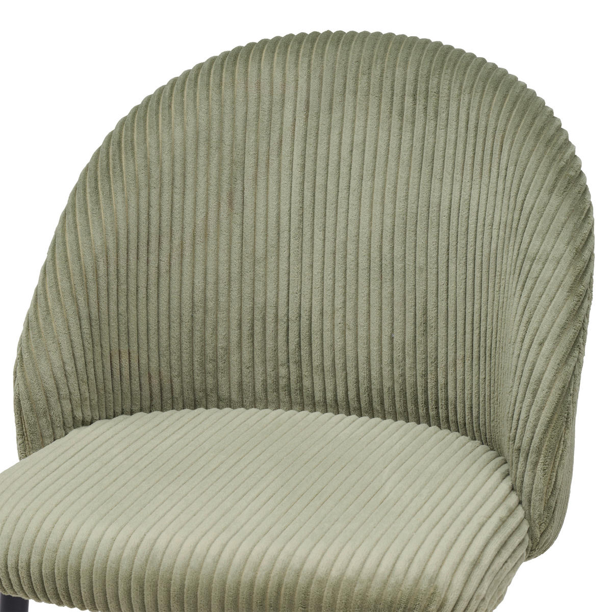 STUHL   Cord  - Schwarz/Grün, Basics, Textil/Metall (52/82/58cm) - Livetastic