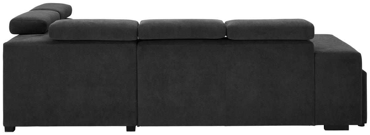 HÖRNSOFFA i vävt tyg mörkgrå  - mörkgrå/svart, Klassisk, trä/textil (283/244cm) - MID.YOU