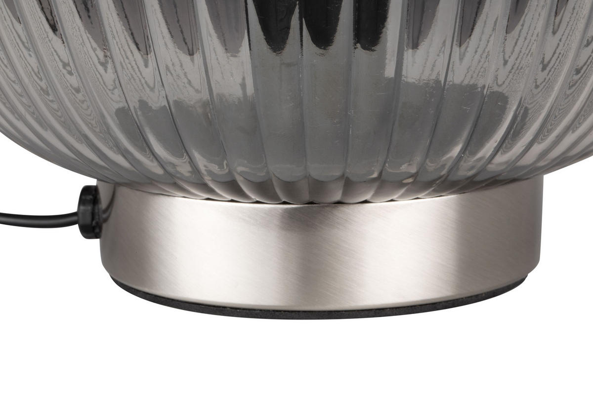STOLNÍ LAMPA, E27, 25/22,5 cm  - barvy chromu/barvy niklu, Lifestyle, kov/sklo (25/22,5cm) - Dieter Knoll