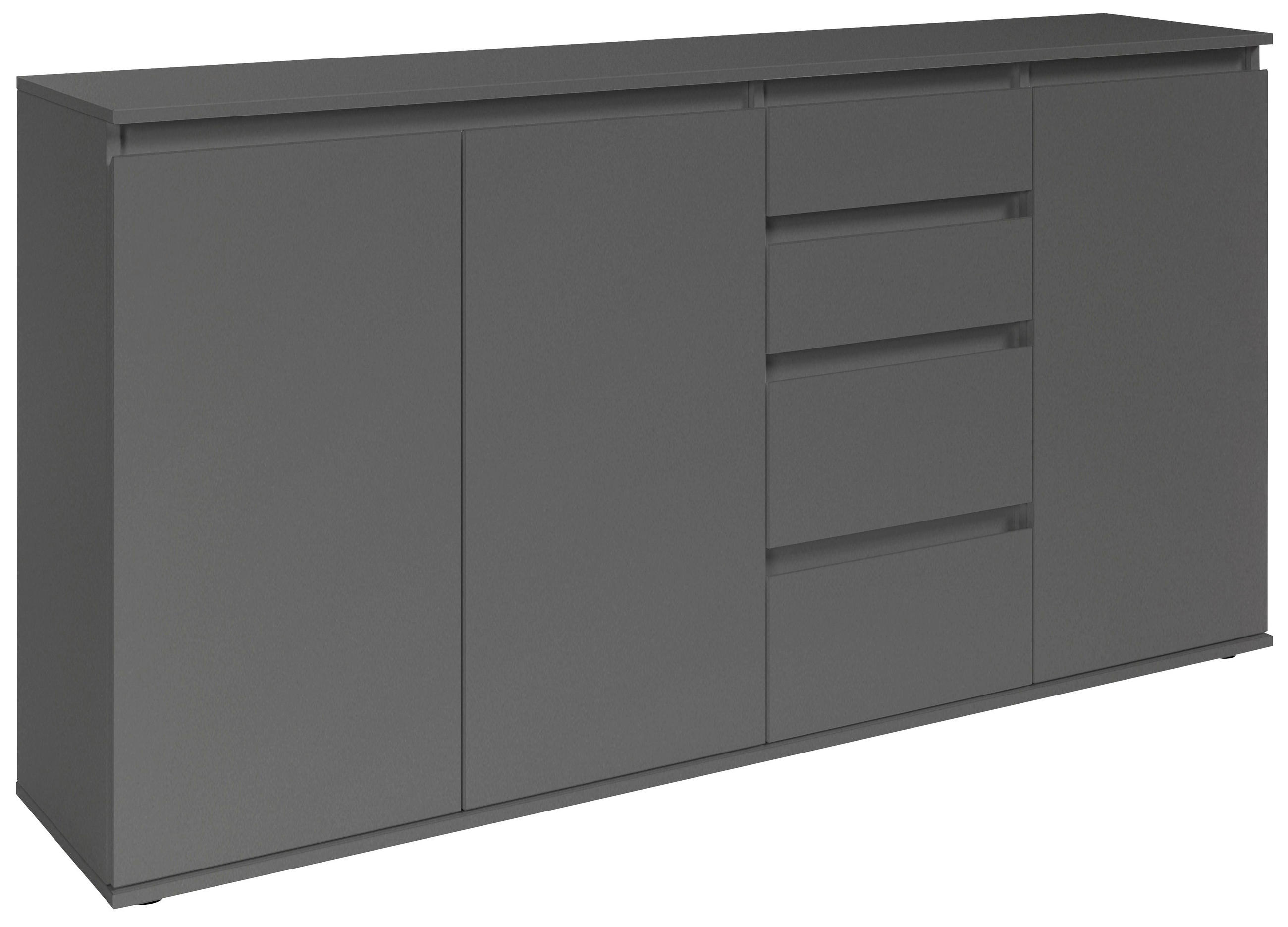 SIDEBOARD Brest  in 160/84/35 cm  - Anthrazit/Grau, Design, Holzwerkstoff/Kunststoff (160/84/35cm) - Boxxx