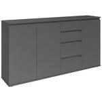 SIDEBOARD Brest  in 160/84/35 cm  - Anthrazit/Grau, Design, Holzwerkstoff/Kunststoff (160/84/35cm) - Carryhome