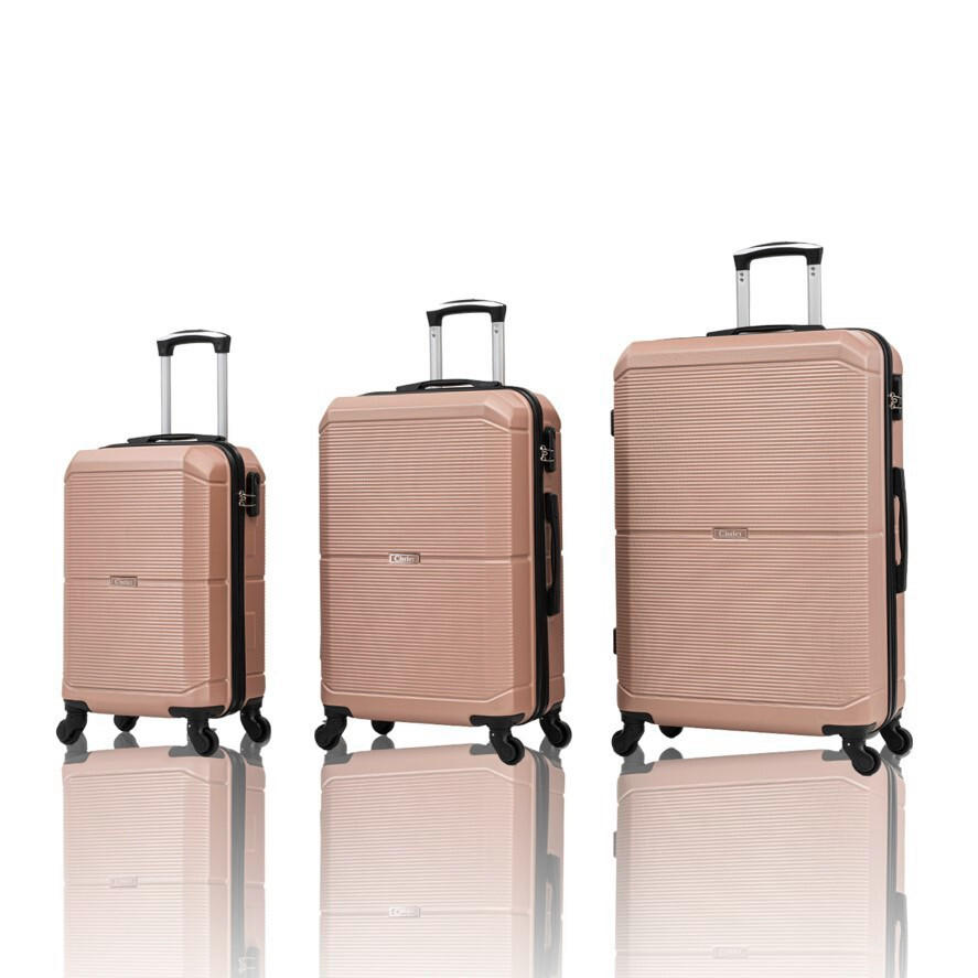 REISEKOFFERSET Beige 3-teilig  - Beige, Design, Kunststoff (48,5/76/30cm) - Novel