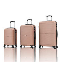 REISEKOFFERSET Beige 3-teilig  - Beige, Design, Kunststoff (48,5/76/30cm) - Novel