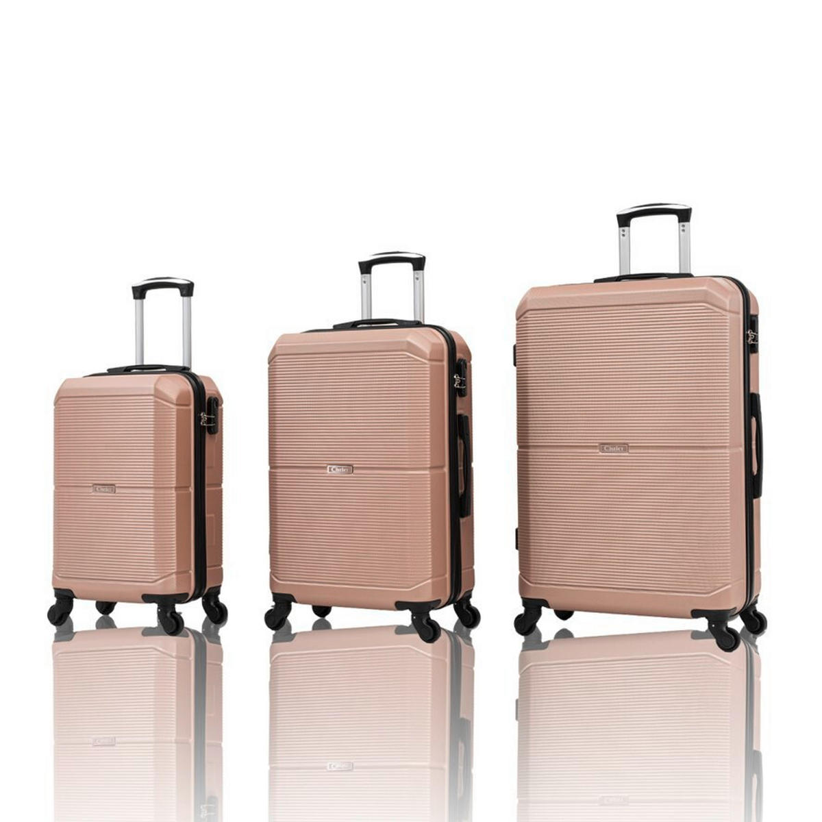 REISEKOFFERSET Beige 3-teilig  - Beige, Design, Kunststoff (48,5/76/30cm) - Novel