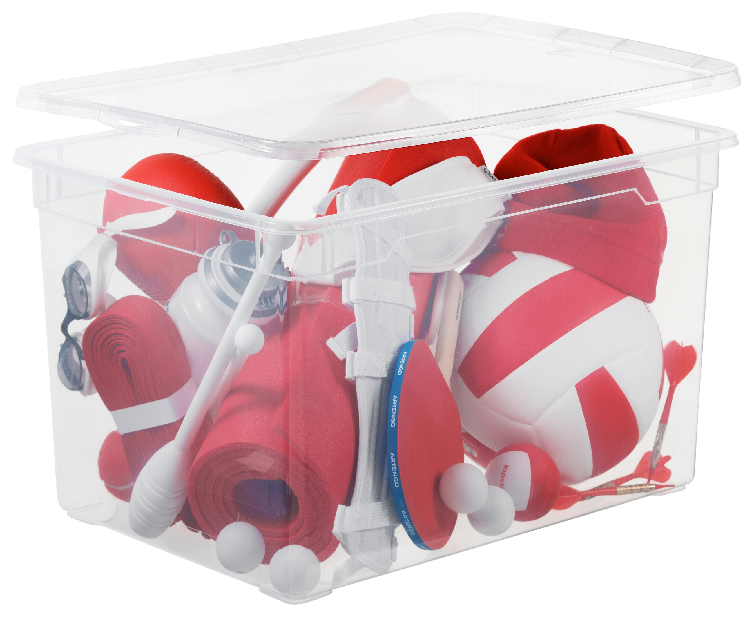 BOX MIT DECKEL 55/37,5/32 cm  - Transparent, Basics, Kunststoff (55/37,5/32cm) - Rotho