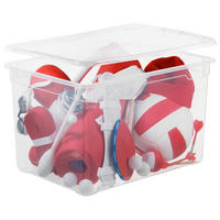 BOX MIT DECKEL 55/37,5/32 cm  - Transparent, Basics, Kunststoff (55/37,5/32cm) - Rotho