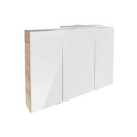 SPIEGELSCHRANK 100/68/15,8 cm  - Chromfarben/Eichefarben, Basics, Glas/Holzwerkstoff (100/68/15,8cm) - MID.YOU