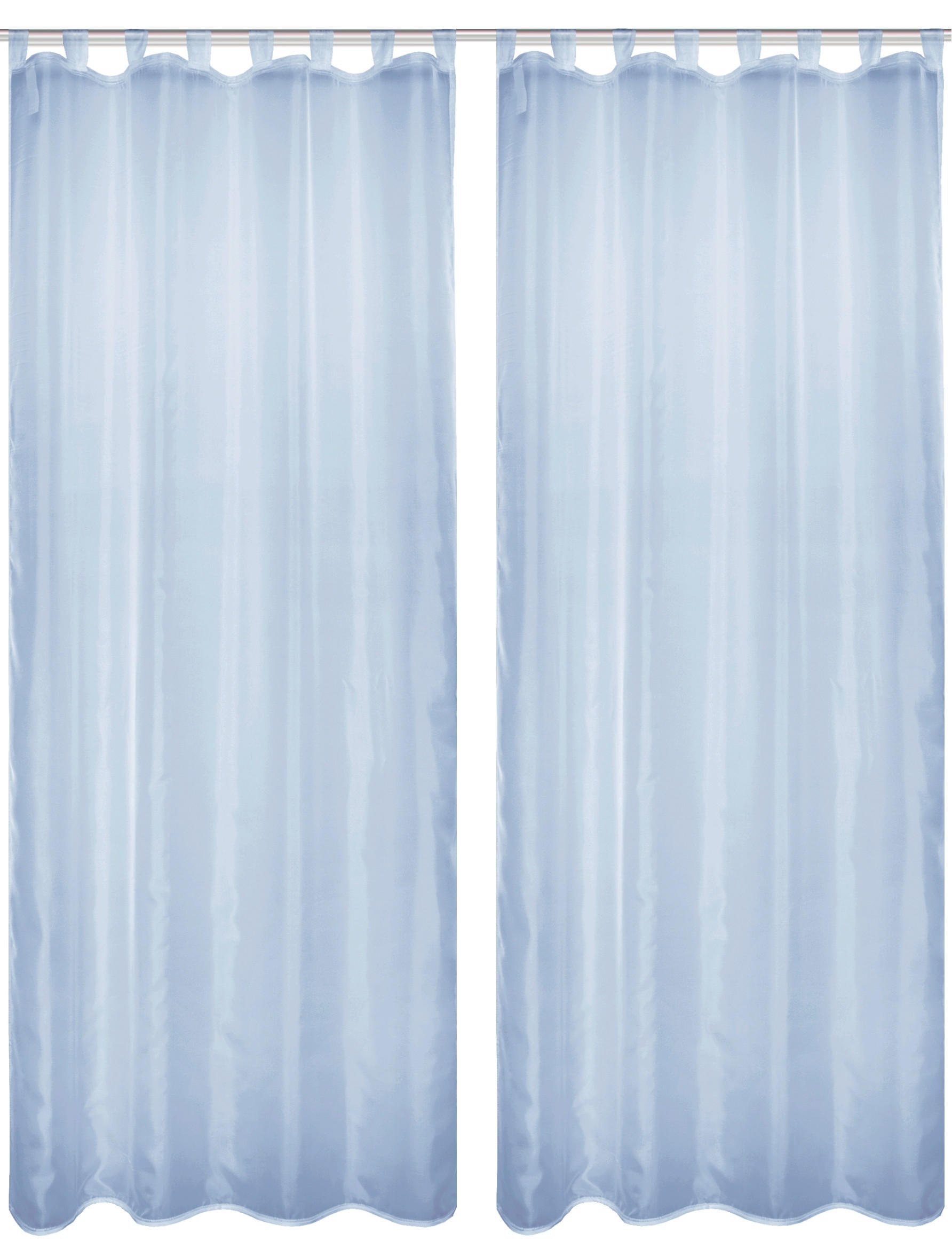 SCHLAUFENSCHAL  transparent   135/245 cm 2 Stück  - Blau, Basics, Textil (135/245cm)