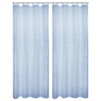 SCHLAUFENVORHANG transparent  - Blau, Basics, Textil (135/245cm)