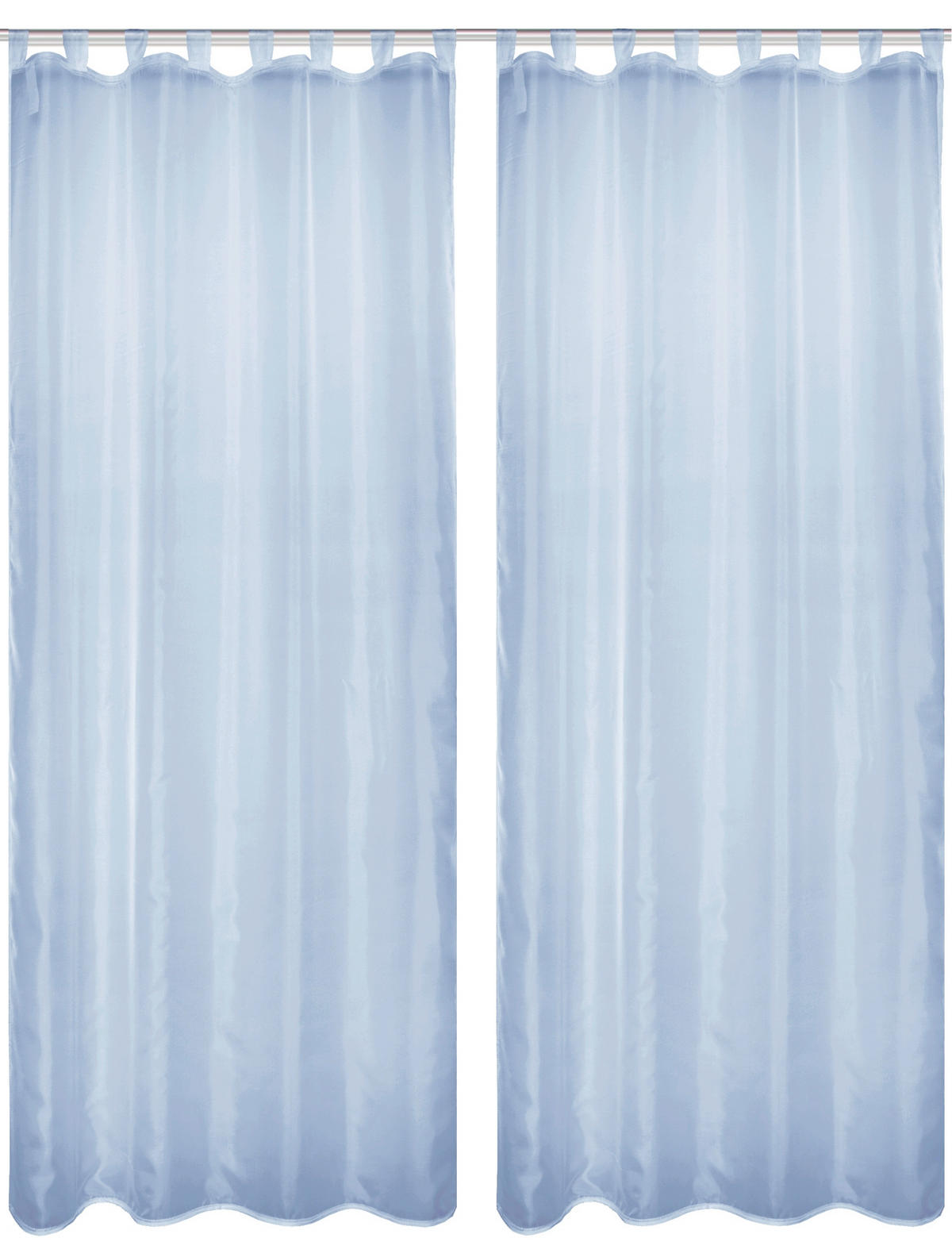 SCHLAUFENVORHANG transparent  - Blau, Basics, Textil (135/245cm)