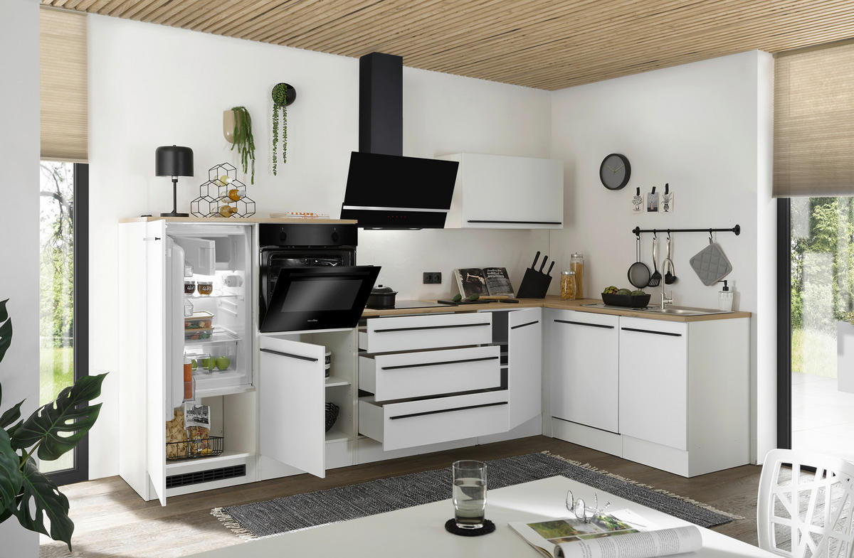 KÜCHENLEERBLOCK   in Weiß  - Weiß/Eiche Artisan, Basics, Holzwerkstoff/Kunststoff (320/200/60cm) - MID.YOU