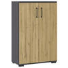 AKTENSCHRANK Graphitfarben, Eichefarben  - Eichefarben/Graphitfarben, KONVENTIONELL, Holzwerkstoff (80/123/40cm) - Germania