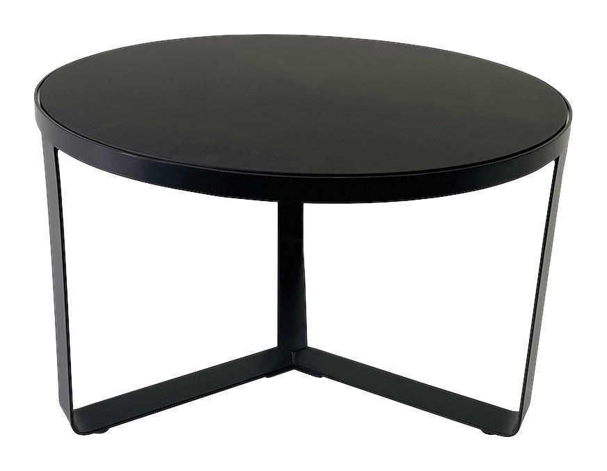 COUCHTISCH rund Schwarz 50/50/32 cm - Schwarz, Design, Metall (50/50/32cm) - Novel